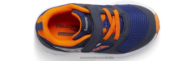 Saucony Kids Wind FST Jr. Sneaker 8460X910 Navy/Orange