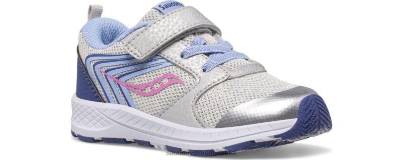 Saucony Kids Wind FST Jr. Sneaker 8460X911 Silver/Blue/Pink