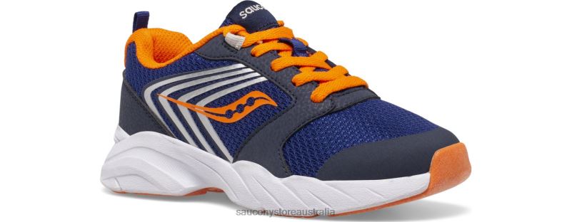 Saucony Kids Wind FST Lace Sneaker 8460X866 Navy/Orange