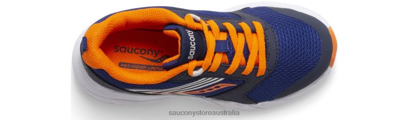 Saucony Kids Wind FST Lace Sneaker 8460X866 Navy/Orange