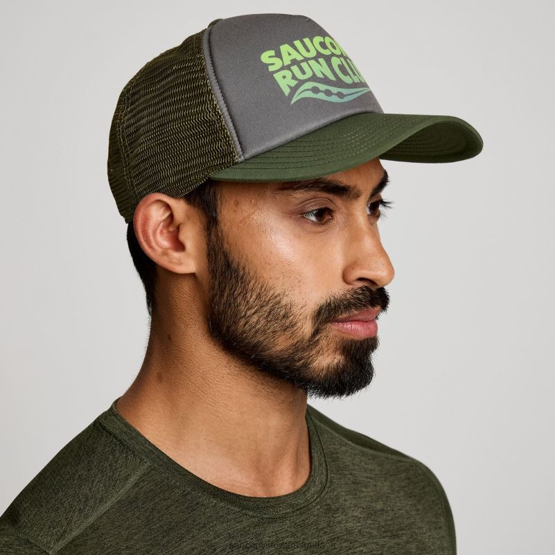Saucony Men Foamie Trucker Hat 8460X469 Climbing Ivy Graphic
