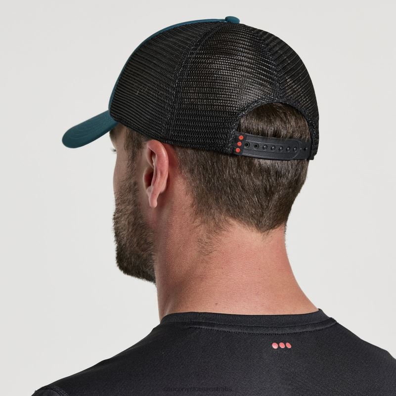 Saucony Men Foamie Trucker Hat 8460X470 Lagoon Graphic