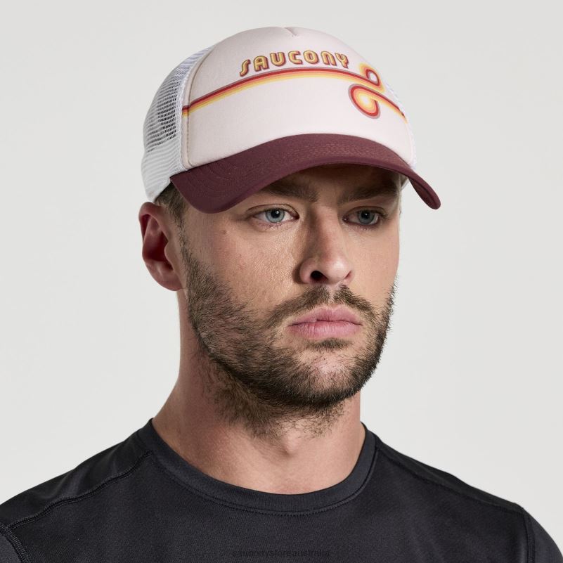 Saucony Men Foamie Trucker Hat 8460X471 Stone Graphic