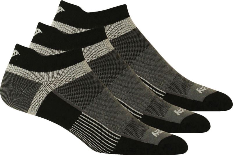 Saucony Men Inferno Liteweight 3-Pack Socks 8460X487 Black