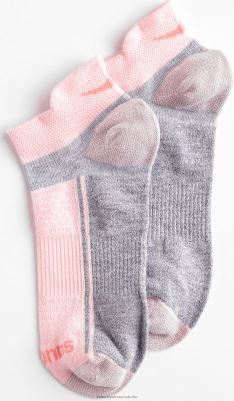 Saucony Men Inferno Liteweight 3-Pack Socks 8460X489 Pink Assorted