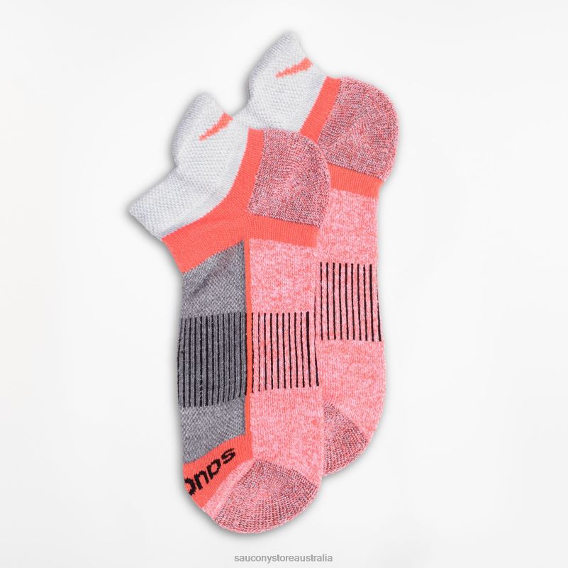 Saucony Men Inferno No Show Tab 3-Pack Socks 8460X479 Grey Heather