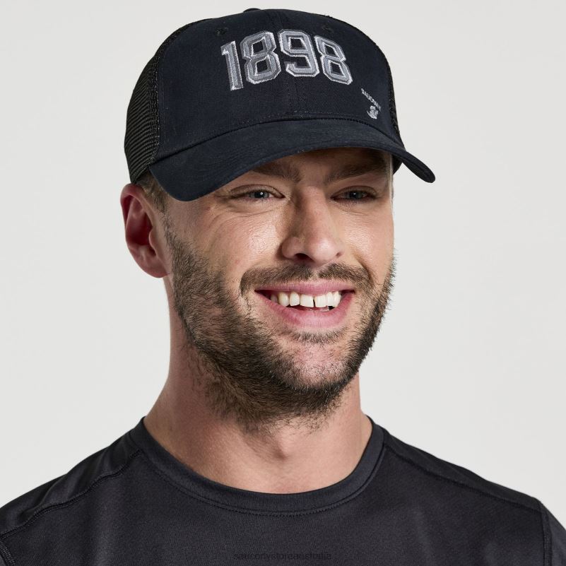 Saucony Men Trucker Hat 8460X462 Black Graphic
