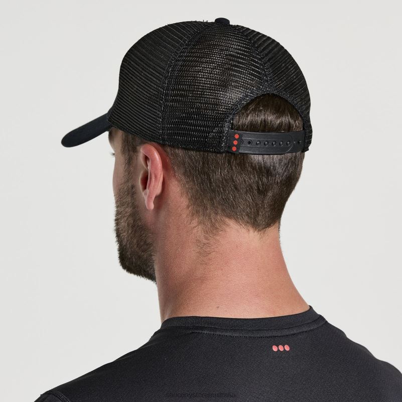 Saucony Men Trucker Hat 8460X462 Black Graphic
