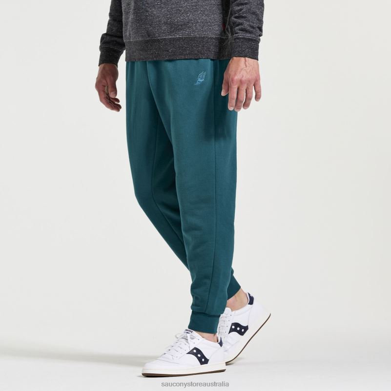 Saucony Men Rested Sweatpant 8460X419 Lagoon Graphic