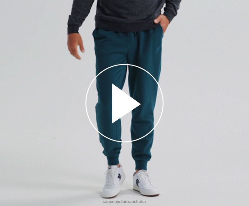 Saucony Men Rested Sweatpant 8460X419 Lagoon Graphic