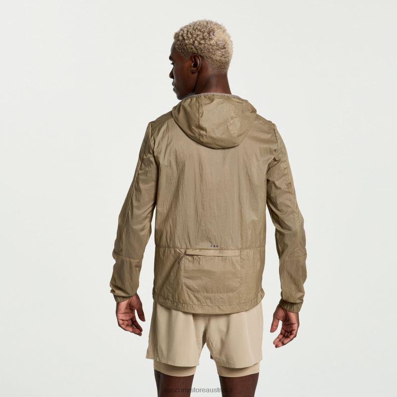 Saucony Men Elevate Packaway Jacket 8460X299 Pewter