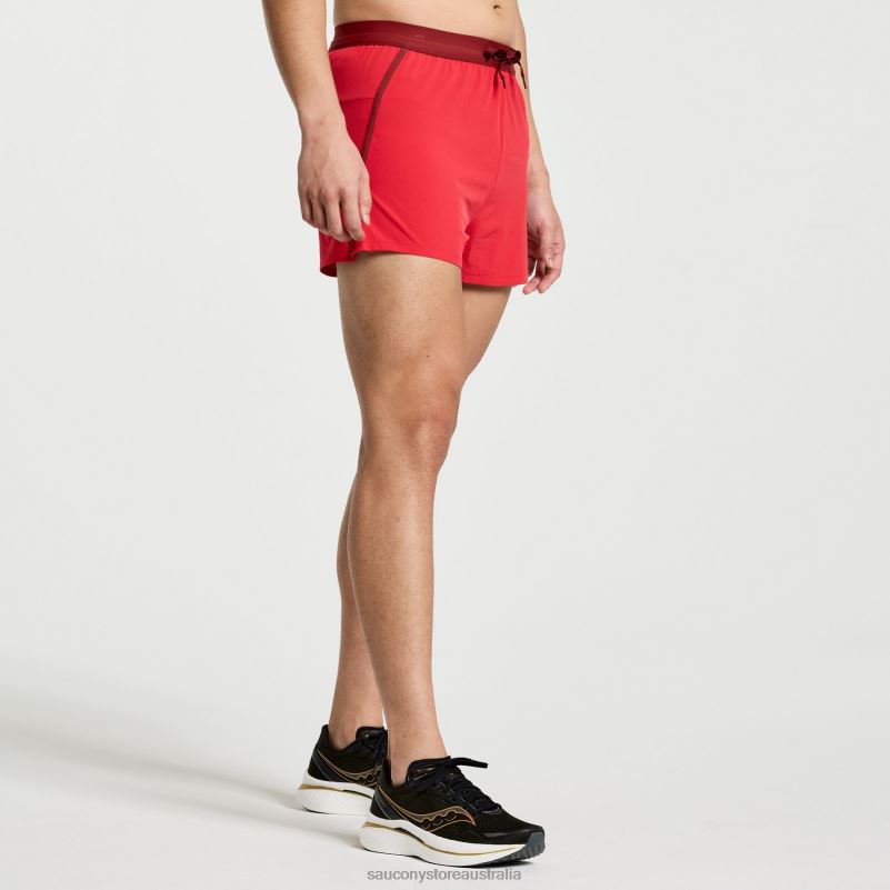 Saucony Men Outpace 3 Short 8460X402 Poppy
