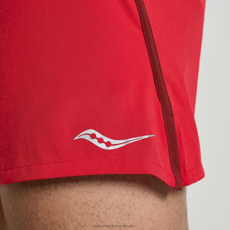 Saucony Men Outpace 3 Short 8460X402 Poppy