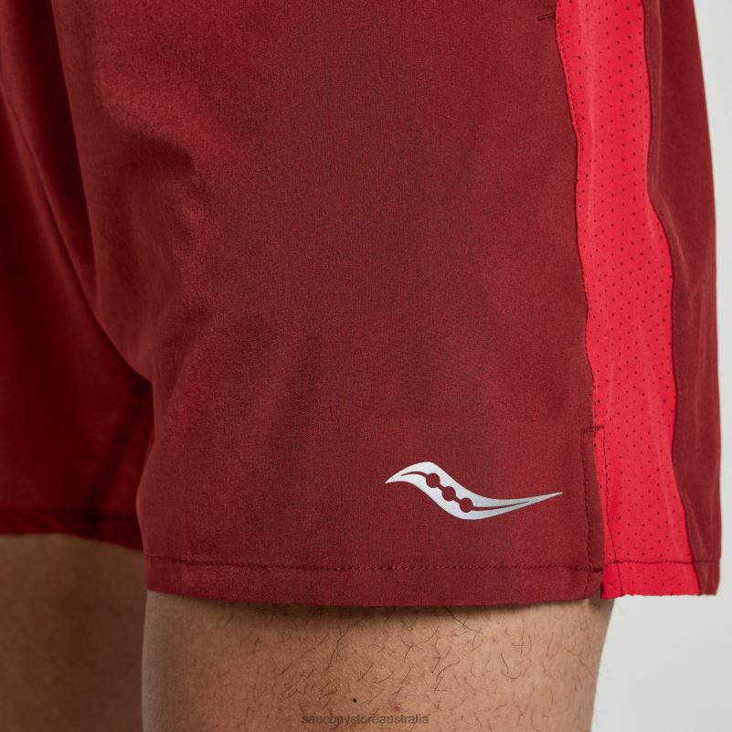 Saucony Men Outpace 5 Short 8460X405 Dahlia