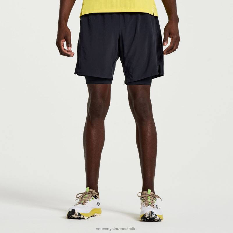 Saucony Men Outpace 7 2-in-1 Short 8460X389 Black