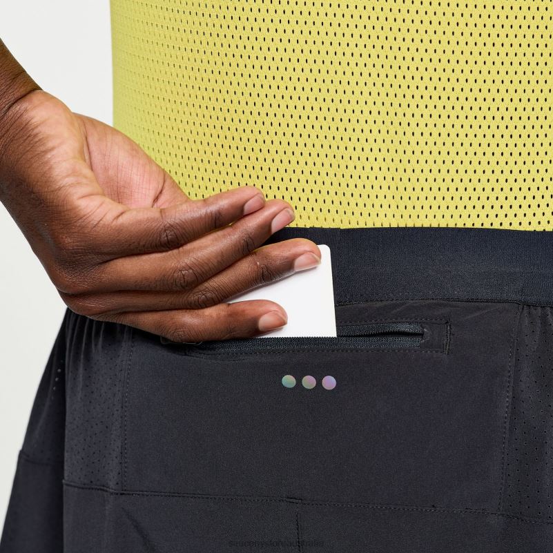 Saucony Men Outpace 7 2-in-1 Short 8460X389 Black