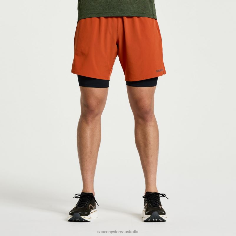 Saucony Men Outpace 7 2-in-1 Short 8460X390 Lava