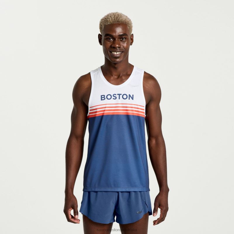 Saucony Men Boston Stopwatch Singlet 8460X336 Boston 2023