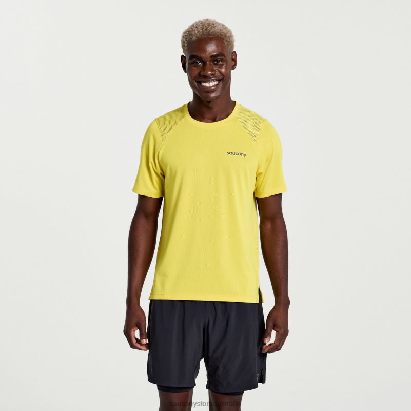 Saucony Men Elevate Short Sleeve 8460X331 Sulphur