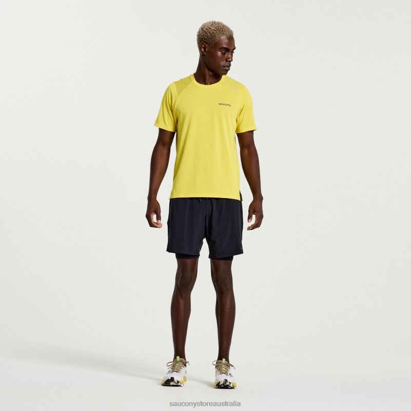 Saucony Men Elevate Short Sleeve 8460X331 Sulphur