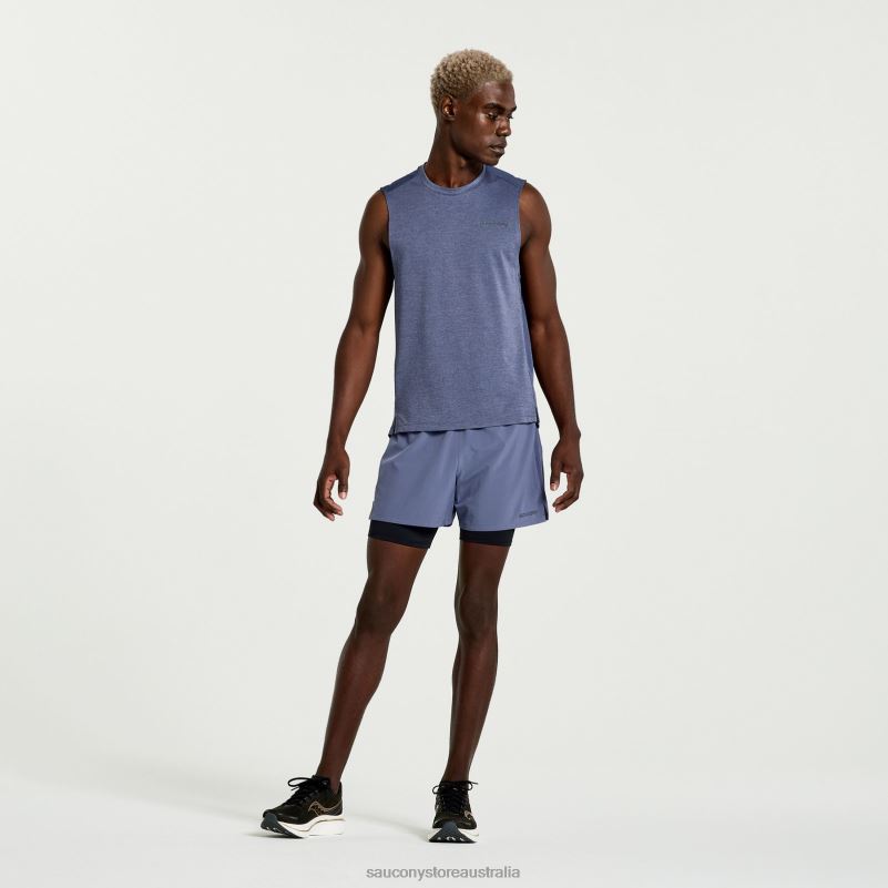 Saucony Men Elevate Sleeveless 8460X316 Horizon Heather