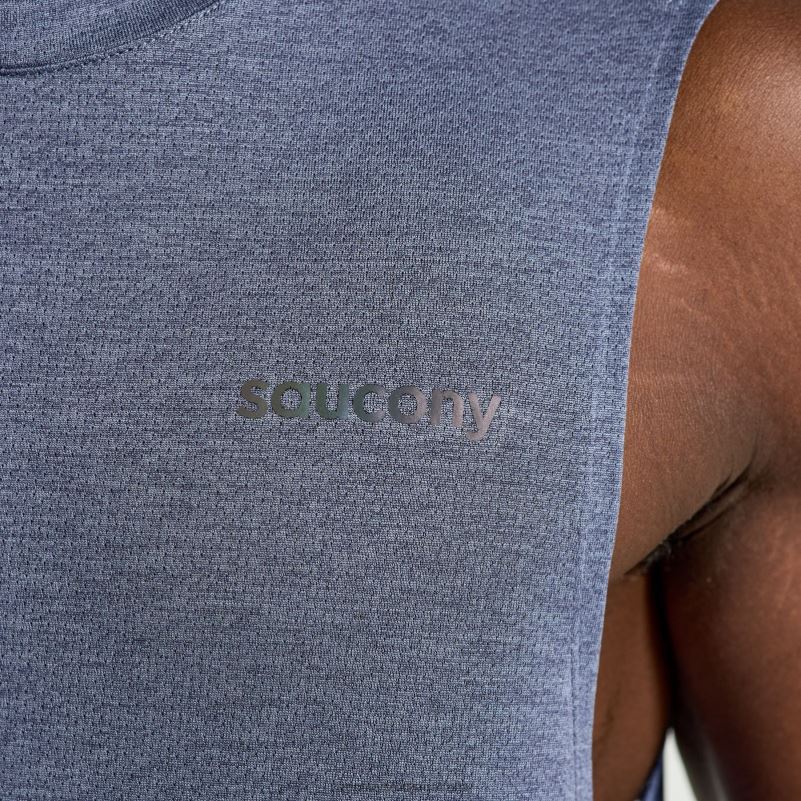 Saucony Men Elevate Sleeveless 8460X316 Horizon Heather