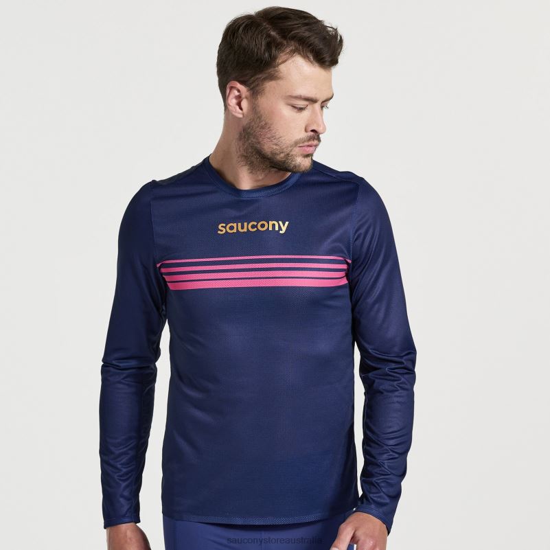Saucony Men Elite Long Sleeve 8460X382 Sodalite