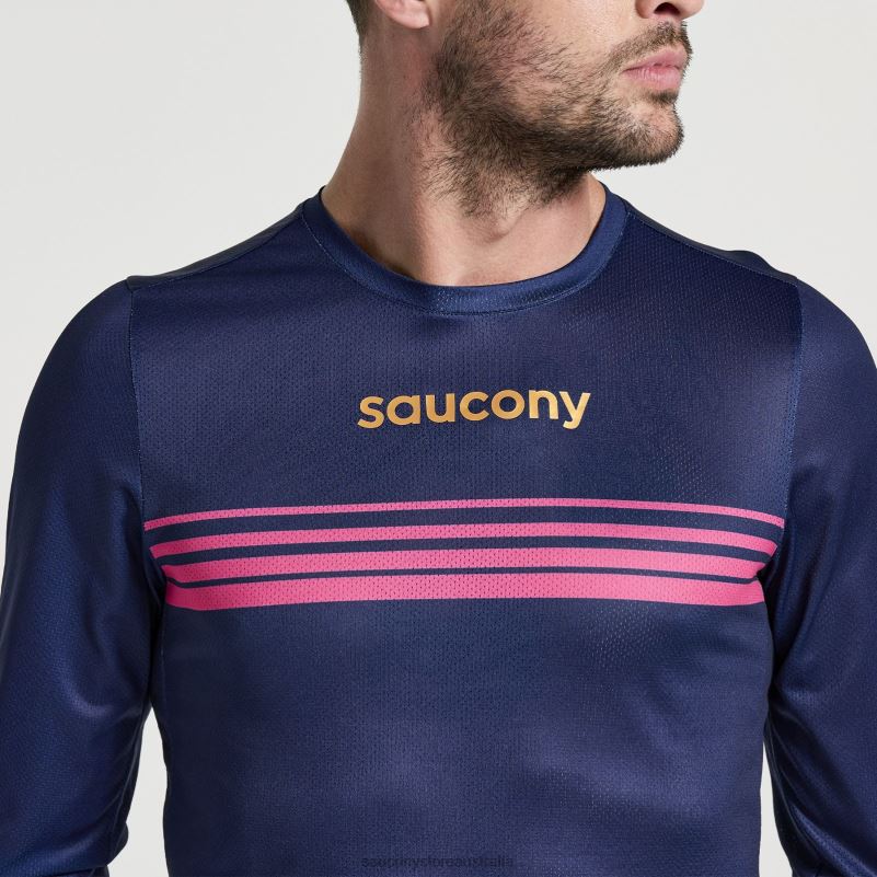 Saucony Men Elite Long Sleeve 8460X382 Sodalite