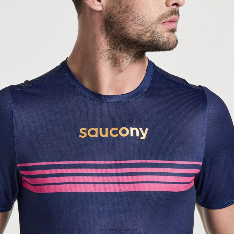 Saucony Men Elite Short Sleeve 8460X353 Sodalite