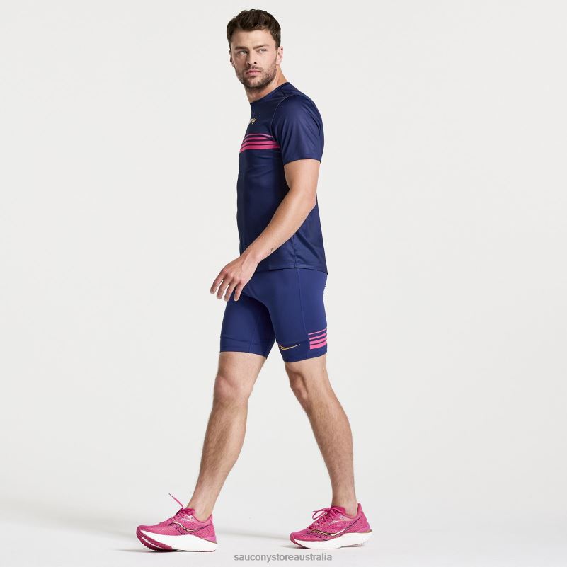 Saucony Men Elite Short Sleeve 8460X353 Sodalite