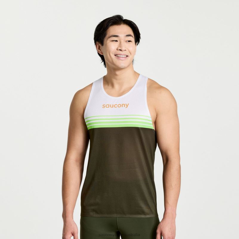 Saucony Men Elite Singlet 8460X362 Umbra