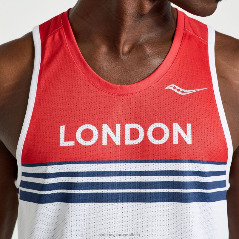 Saucony Men London Stopwatch Singlet 8460X380 London 2023