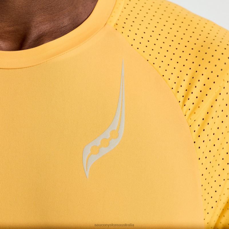 Saucony Men Pinnacle Short Sleeve 8460X334 Blazing Orange