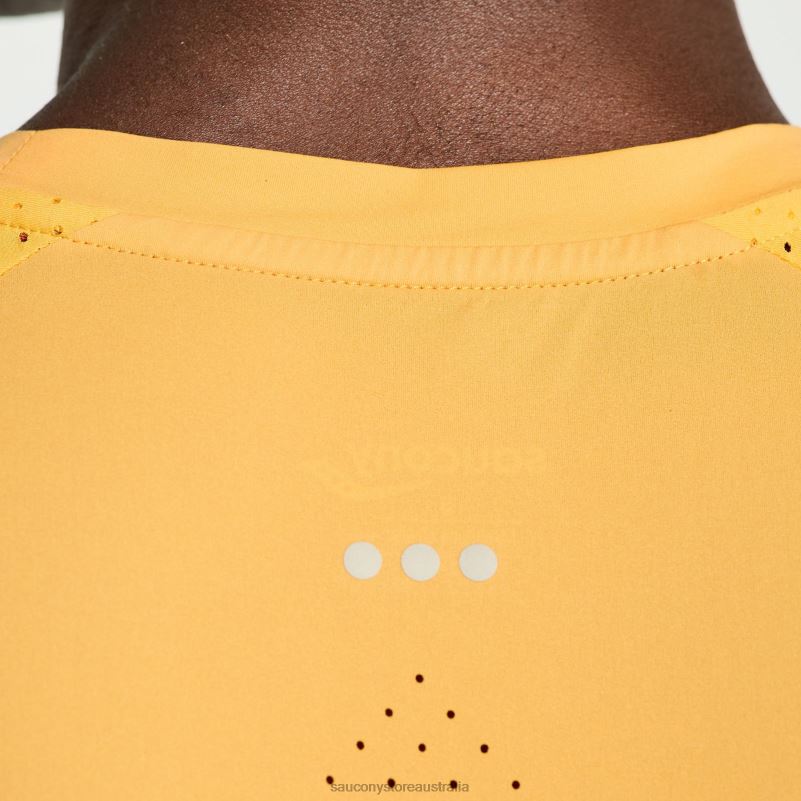 Saucony Men Pinnacle Short Sleeve 8460X334 Blazing Orange