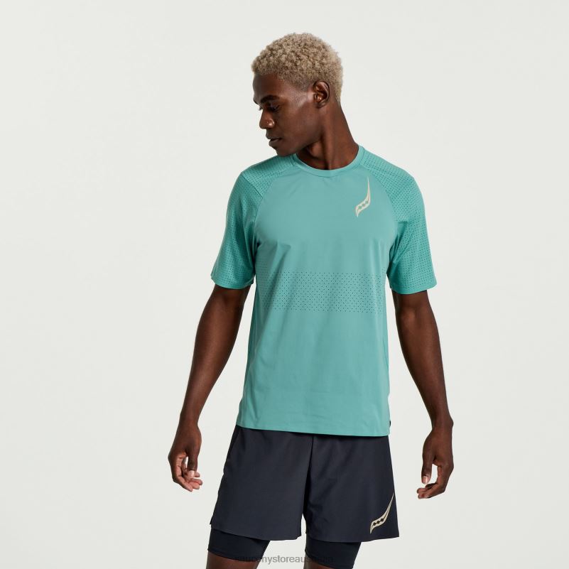 Saucony Men Pinnacle Short Sleeve 8460X335 Moss