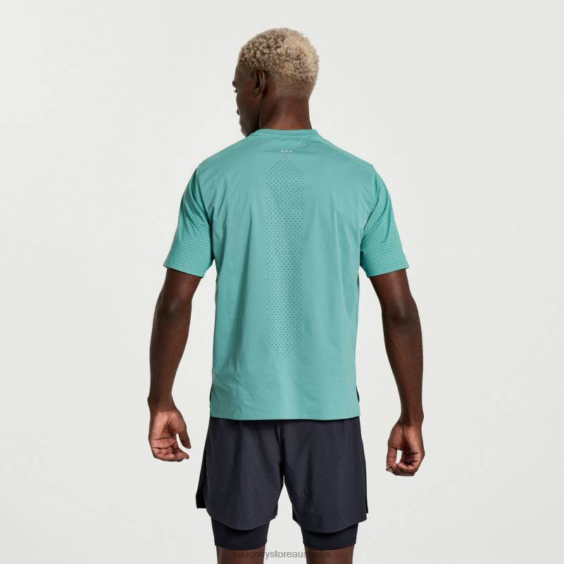 Saucony Men Pinnacle Short Sleeve 8460X335 Moss