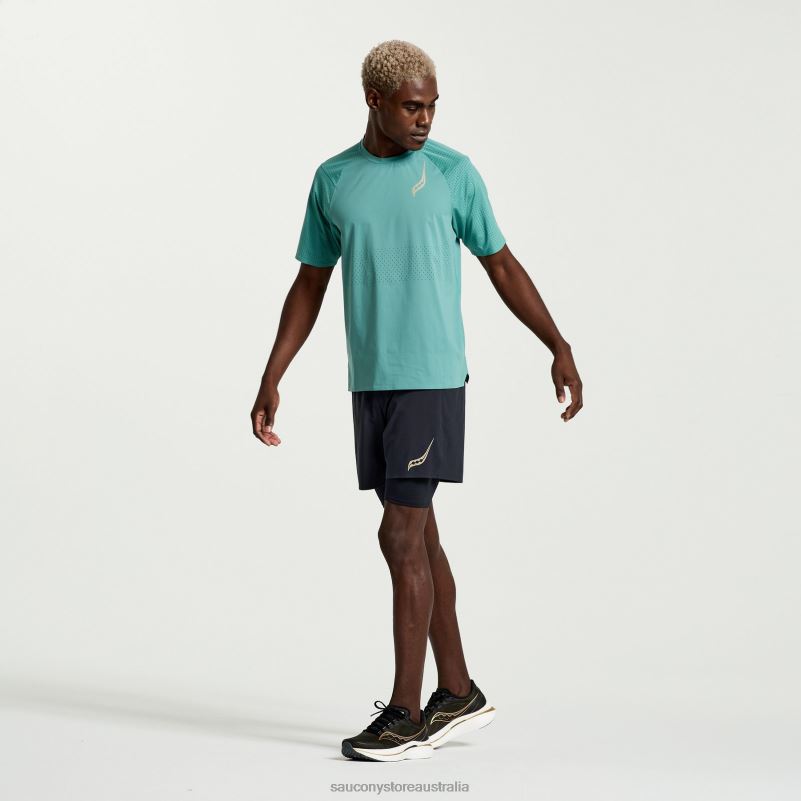 Saucony Men Pinnacle Short Sleeve 8460X335 Moss