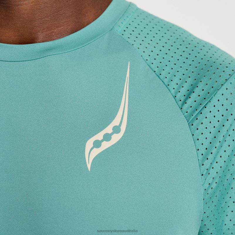 Saucony Men Pinnacle Short Sleeve 8460X335 Moss