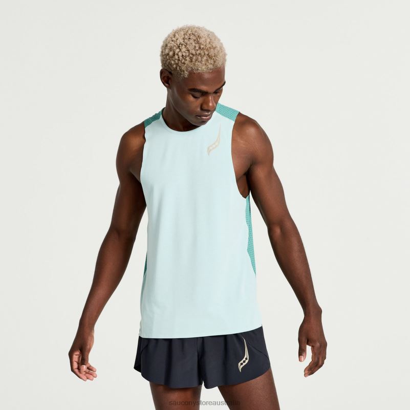 Saucony Men Pinnacle Sleeveless 8460X369 Mineral