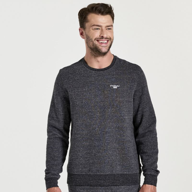 Saucony Men Rested Crewneck 8460X372 Black Heather
