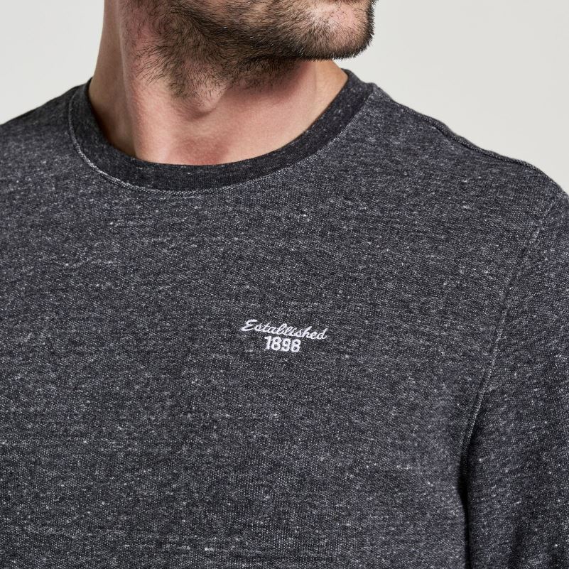 Saucony Men Rested Crewneck 8460X372 Black Heather