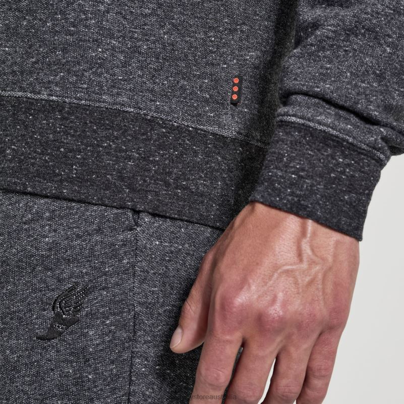 Saucony Men Rested Crewneck 8460X372 Black Heather