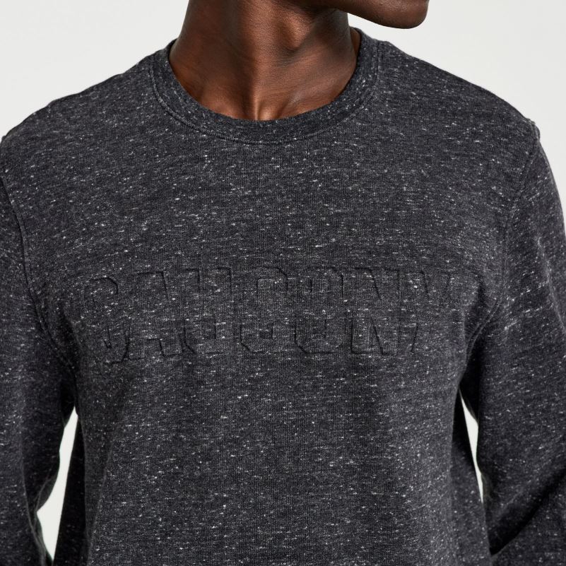 Saucony Men Rested Crewneck 8460X373 Black Heather Graphic