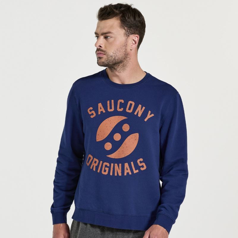 Saucony Men Rested Crewneck 8460X376 Sodalite