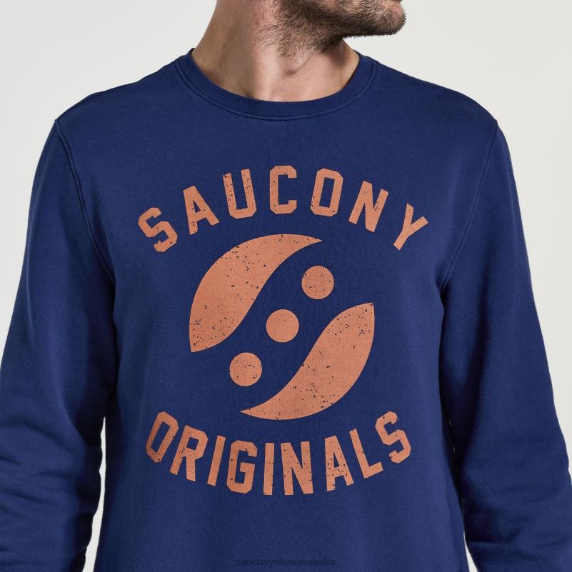 Saucony Men Rested Crewneck 8460X376 Sodalite