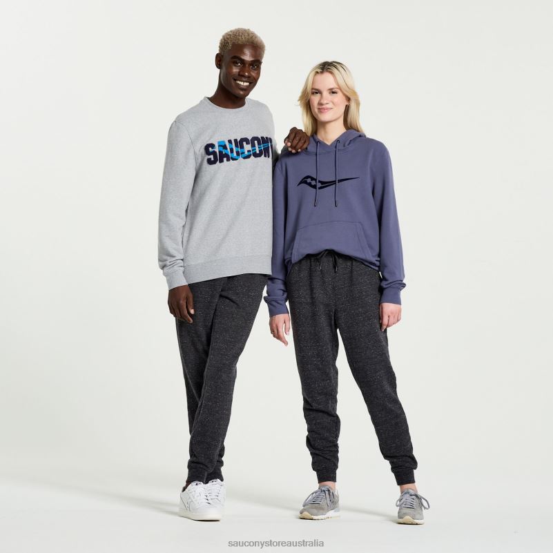 Saucony Men Rested Hoodie 8460X383 Horizon Heather Graphic