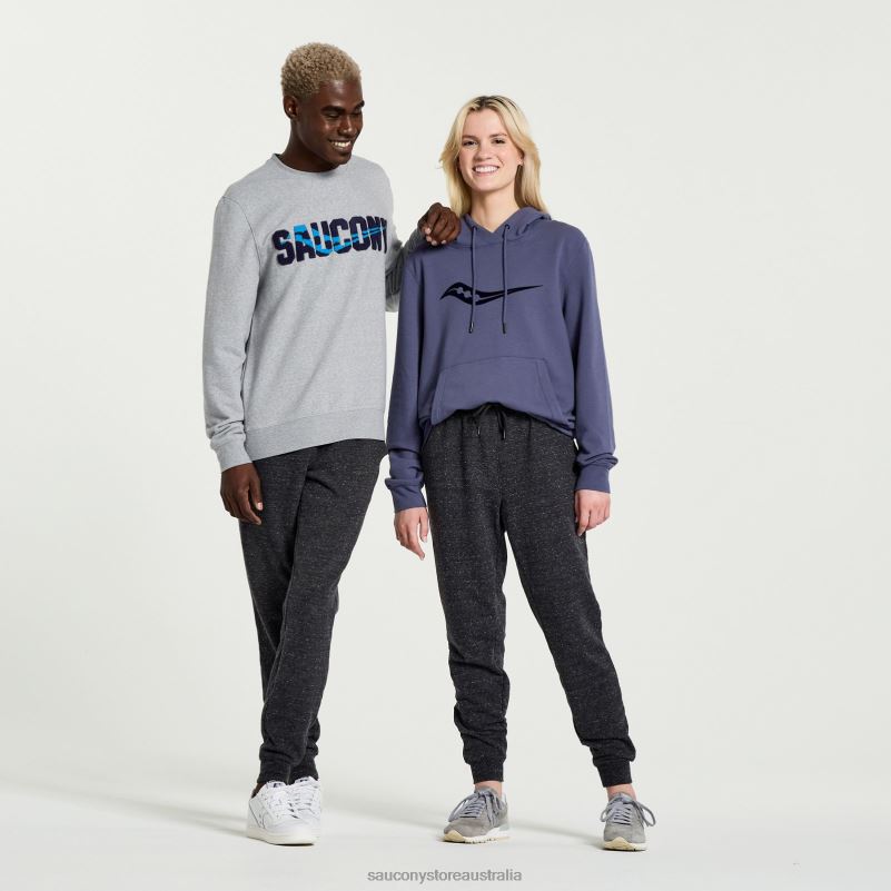 Saucony Men Rested Hoodie 8460X383 Horizon Heather Graphic