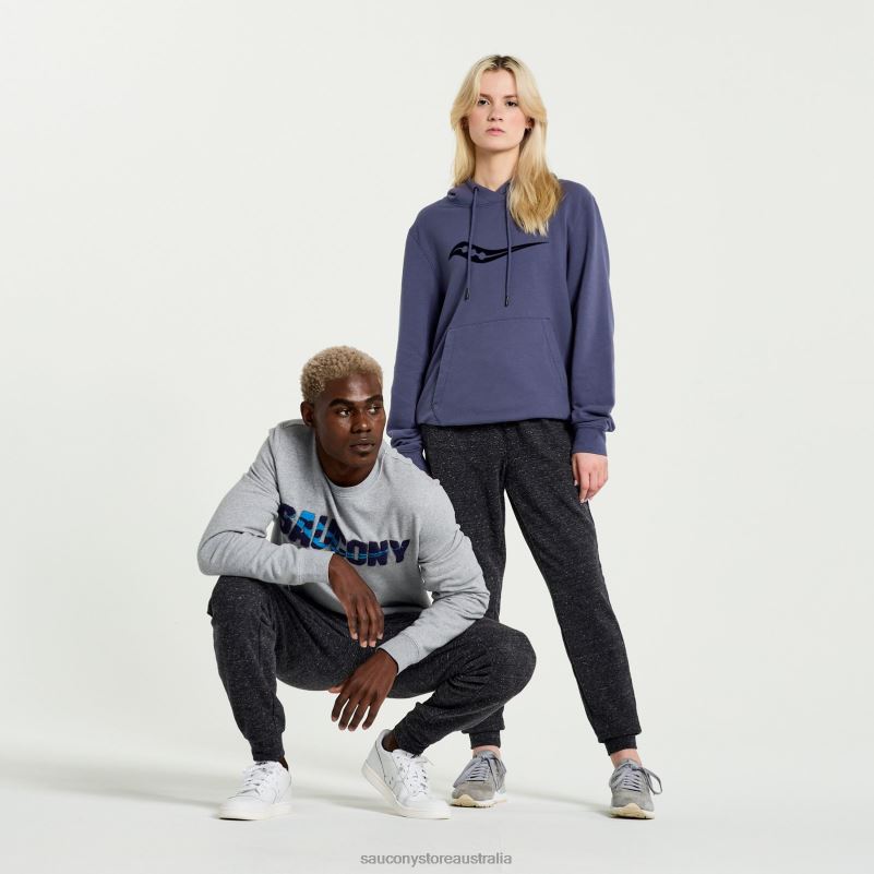 Saucony Men Rested Hoodie 8460X383 Horizon Heather Graphic