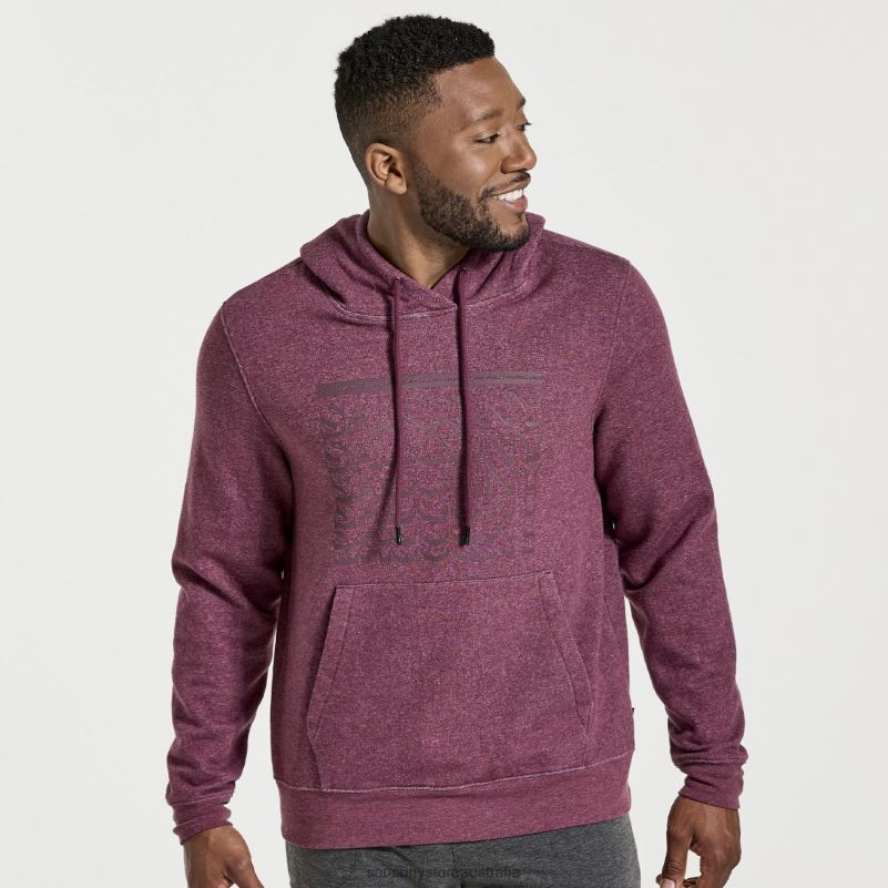 Saucony Men Rested Hoodie 8460X388 Stone Heather