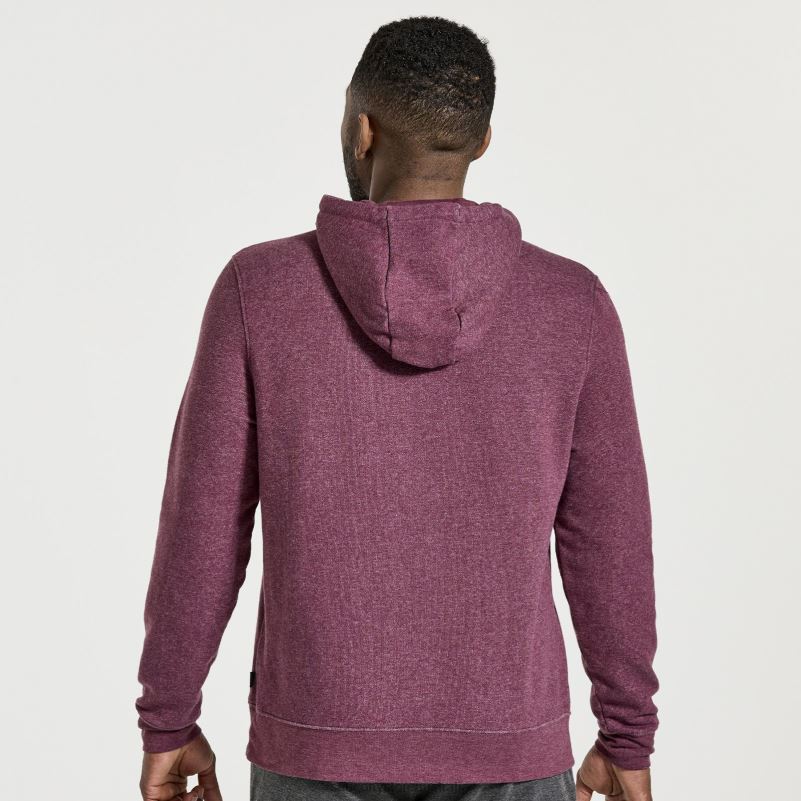 Saucony Men Rested Hoodie 8460X388 Stone Heather